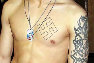 Swastika tattoo